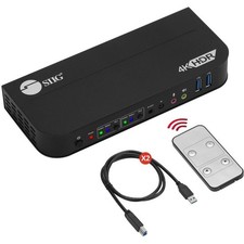 SIIG 2x1 HDMI 4K HDR KVM USB 3.0 Switch with Remote Control picture