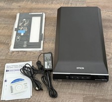 Epson Perfection V550 Photo Color Scanner 6400 dpi - Black w/ Cords & Film Trays picture