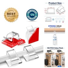 Easy-to-Install 100PCS Clear Cable Clips - Keep Your Wires Neat and Organized picture