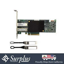 16GB FC Dual Port NIC HP SN1100E 719212-001 PCIe x8 HBA High w/ 2x 16GB Optics picture