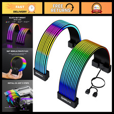 ARGB GPU/ATX Cable Sleeves - 8Pin/12VHPWR & 24Pin, Flexible Wire Cover, PC Case picture