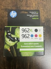 Genuine HP 962XL Black & 962 Cyan Magenta Yellow Ink 4 Pack Exp 2027 picture
