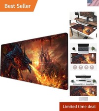 Extended Keyboard and Gaming Mouse Pad - Dragon Castle Aesthetic 31.5 x 11.8 in picture