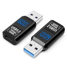 USB 3.2 Digital Display USB A Male to USB-C Female OTG Adapter 10Gbps (2 Pack... picture