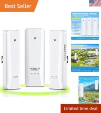 Wireless Bridge Point to Point/Multipoint 3 Pack, 5.8GHz Outdoor Wireless Bri... picture