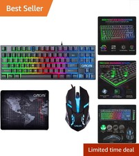 Wired Backlit TKL Keyboard with High-Precision Gaming Mouse - Ideal for PS4/Xbox picture