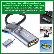 Video Capture Card, Video Recording Card Wonderful 4K HDMI to 1080P USB C for... picture