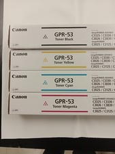 1 Set OEM CANON GPR-53 Toner Cartridge Full Set Black Cyan Magenta Yellow CYMK picture