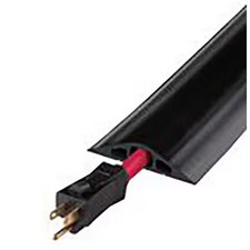 Checkers Cable Protector, 3/4 in H, 10 ft L, 3-1/2 in W, 3 Channel, Rubber, picture