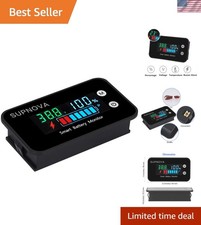 7-100V Battery Monitor, Color LCD with Temp &Buzzer Alarm picture