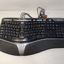 Microsoft KU-0462 Natural Ergonomic Keyboard 4000 USB No Back Clips *Rare* picture