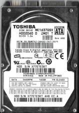 TOSHIBA MK1637GSX HDD2D60 D ZM01 T 160GB SATA HARD DRIVE  FW: DL040D picture