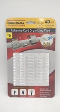 Cablerama Adhesive Cord Organizing Clear Clips with 3M Adhesive Set of 40 picture