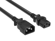 *LOT OF 3* 10ft (3m) C13 to C14 Server Power Extension Cord 18AWG 10A IEC-320 picture