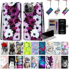 Marble Cat Flower Wallet Cover Case For OPPO A1 A58 A57 A77 A54 A17 A53 A93 A55 picture