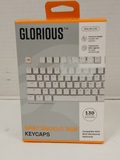 Glorious GPBT Backlit RGB White Keycaps English (US), 130 Count picture