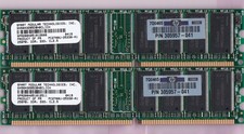 512MB 2x256MB PC2700 SMART MODULAR SX5643285D8N6CLICH DDR-333 HP 305957-041 KIT picture