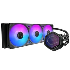 COOLER MASTER ATMOS II 360 PIXEL LED AIO CPU LIQUID COOLER 360MM RADIATOR BLACK picture