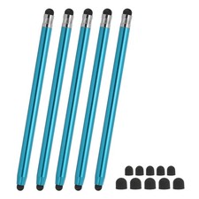 5 Pcs Stylus Pens for Touch Screens, 2 in 1 Universal Capacitive Stylus, Blue picture