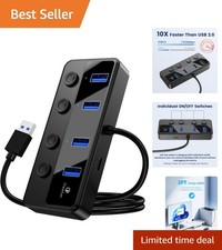 Fast 5Gbps USB 3.0 Hub with LED Indicators & Power Switches for All Devices picture