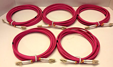 5 Pack LC to LC 0M4 Fiber Patch Cable, 1/10/40/100Gbs Multi Mode Fiber Optic ... picture