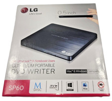 LG SP60NB50 External DVD Writer Slim Portable USB Burner Drive Mac Windows PC picture