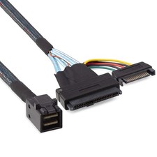 10Gtek Mini SAS SFF-8643 to U.2 SFF-8639 Cable, PCIe 4.0 X4 85 Ohm with 15-Pin S picture