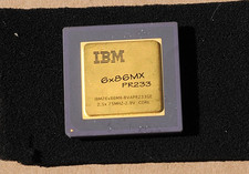 IBM 6x86MX PR233 CPU CHIP, GOLD-CERAMIC PACKAGE, TESTED picture