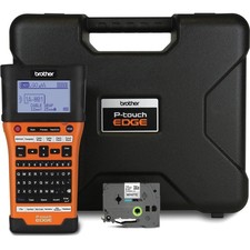 Brother PT-E500 Handheld Industrial Label Printer with PC , Orange - 1.2