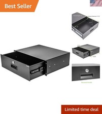 Stylish Black 3U Rack Mount Case with Lockable Drawer for Tech Professionals picture