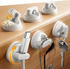 6-Pack Rotatable Cord Holder for Nightstand,  360°Rotating Magnetic Clips, No-Re picture