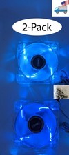 2-pack: NEW Enermax Twister 80mm BLUE LED ON/OFF 3pin Gaming PC Case Cooling Fan picture