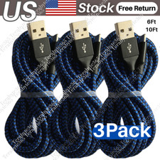 3Pack 10Ft 6Ft USB Fast Charger Cable For iPhone 14/13/12/11/X/8/6 Charging Cord picture
