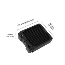 140mm copper water cooling radiator 40mm thick G1/4 thread shipped from the US picture