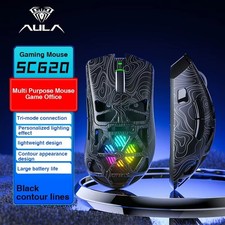 AULA SC620 Wireless Gaming Mouse 2.4G/USB-C/Bluetooth 5.3 12000 DPI RGB picture