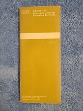 Vintage IBM OS/VS2 TSO Command Language Reference Summary 1976 GX28-0647-4 picture