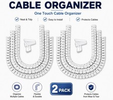 2x Cable Organizer Spiral Wire Wrap Cord Management Sleeve for TV PC Home Office picture