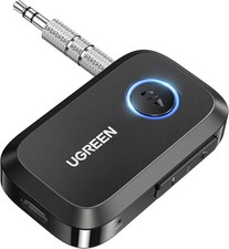UGREEN Bluetooth 5.4 Car Adapter, Hands-Free Call & Noise Cancelling AUX to Blue picture
