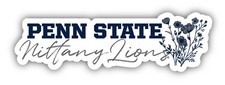 Penn State Nittany Lions Script Floral Sticker/Magnet - School Decor picture