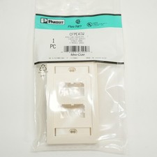 BULK SAVINGS Panduit CFPE4IW 4 Port Mini-Com Faceplate Single Gang Executive S picture