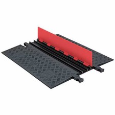 Cable Protector, 1-1/4 in H, 39-3/4 in L, 30-3/8 in W, 3 Channel, Polyurethane, picture