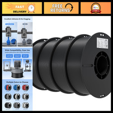 High-Quality Black PLA 3D Printer Filament 4-Pack, 4KG, Eco-Friendly & Durable picture