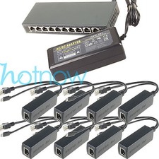 250M EXTEND PoE Kit for 8x Raspberry Pi B/B+/2/3 Micro USB 5V 2.4A /Switch 8 PoE picture