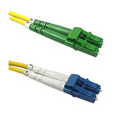 10 PACK LOT 10m LC(APC)-LC(UPC) Duplex 9/125 OS2 Singlemode Yellow OFNR 33FT picture