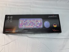 NEW Perixx PERIDUO-713 Purple Tastatur Maus-Set Keyboard GERMAN Missing Receiver picture