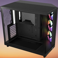 NZXT H6 Flow RGB Mid-Tower Airflow Case with 3 RGB Fans, Panoramic Glass Panels picture