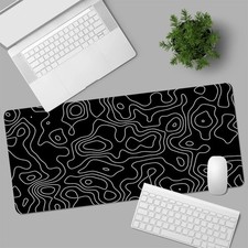 Black and White Mouse Pad Large Computer Gaming Accessories MousePads Desk Mats  picture