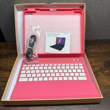 HOTLIFE iPad Air 5th 4th Gen Case with Keyboard 10.9 inch 2022 2020 Pink Folio picture