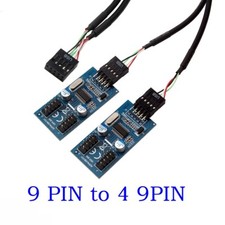 PC Case Internal 9-Pin USB 2.0 Male 1 To 4 Female Splitter PCB Chipset Extender picture