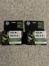 2x 4-PACK HP GENUINE 950 BLACK & 951 COLOR INK OFFICEJET PRO 8100 SEALED 08/19 picture